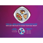 Portions Master Adjustable Portion Control Plate for Weight Loss, Diet & Food Management – Meal Prep & Portion Guide Tool for Healthy Eating – BPA-Free, Reusable (2 Pack)