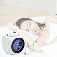 thumbnail image 3 of POINTERTECK Projection Alarm Clock ABS Digital Alarm Clock with Voice Broadcast Ceiling Alarm Clock Thermometer with Projection Function for Home Living Room Bedroom, 3 of 10