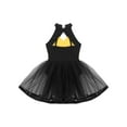 thumbnail image 4 of IEFIEL Kids Girls Sequins Latin Jazz Dance Costume Ballet Tutu Halter Cutout Mesh Skirted Leotard, 4 of 7