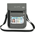 thumbnail image 1 of Travel Neck Pouch Neck Wallet with RFID Blocking Passport Holder Travel Pouch Neck Wallet (Gray), 1 of 8