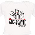 thumbnail image 4 of Inktastic For This Child We Have Prayed Red Arrow and Heart Boys or Girls Long Sleeve Baby Bodysuit, 4 of 5
