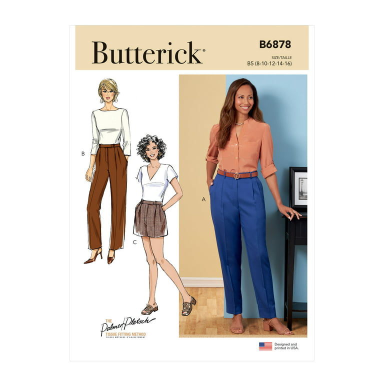 Butterick Sewing Pattern B6878 - Misses' Pants and Shorts, Size: F5 (16-18- 20-22-24) 