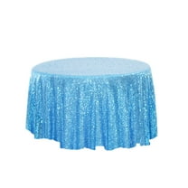 Wovilon Sequin Tablecloth, Wedding Party Cake Dessert Event Christmas Decoration 24inch Round Sequin Tablecloth