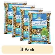 (4 pack) Pennington Large Bird Everyday Blend Bird Food for Parrots, Cockatoos; 3 lb. Bag
