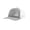 Heather Grey/White, variant on Embroidered Rainbow Trout Tail Trucker Hat, Heather Grey/Black- Black Embroidery