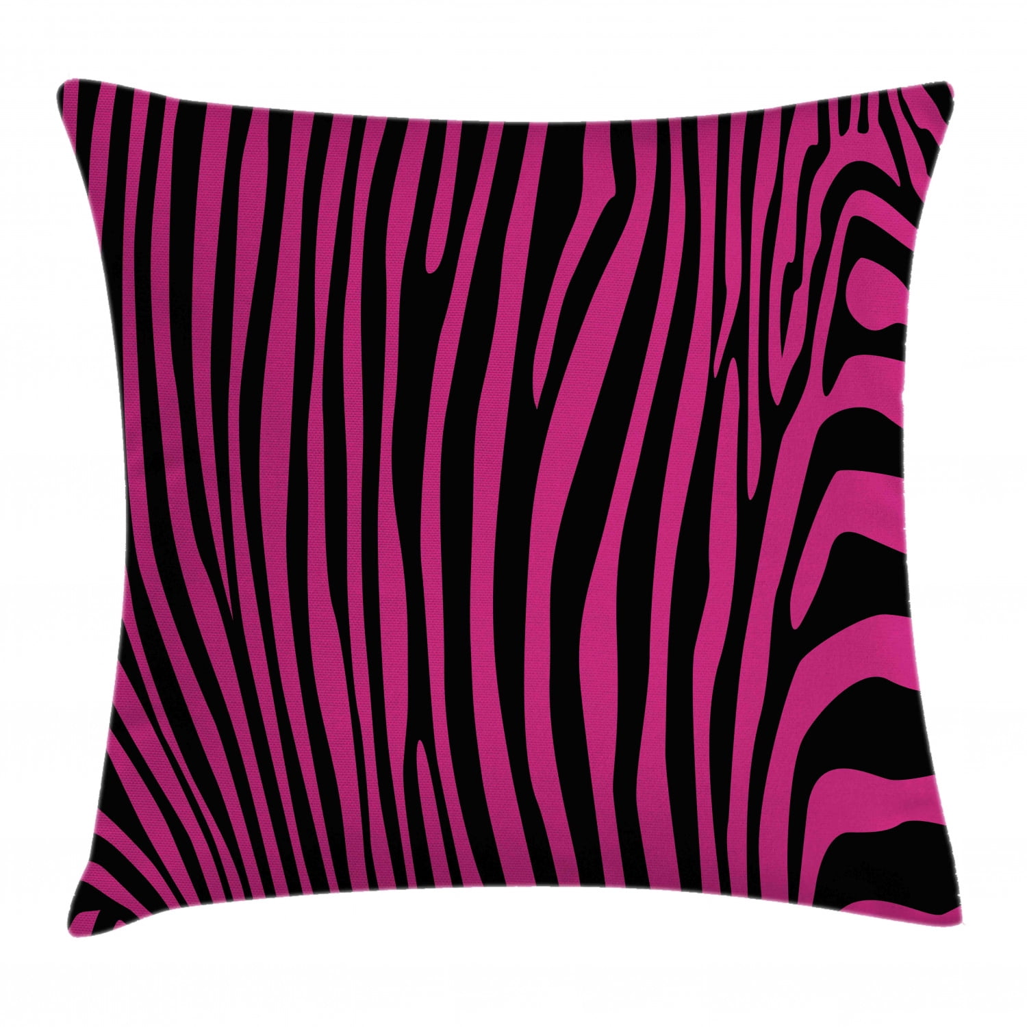 Pink Zebra Throw Pillow Cushion Cover, Stylish African Animal