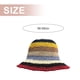 thumbnail image 2 of Sombrero de paja arcoíris con circunferencia de la cabeza de 56-58 cm, para mujer, protector solar de verano, para playa, sombrero de pescador, sombrero con rayas que cubre la cara, 2 of 5