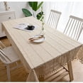 thumbnail image 3 of Nvzi-c 1 piece rural crochet tablecloth, tablecloth, woven tablecloth, hollow tablecloth, piano towel, knitted white tassel tablecloth 160 * 140cm, 3 of 4