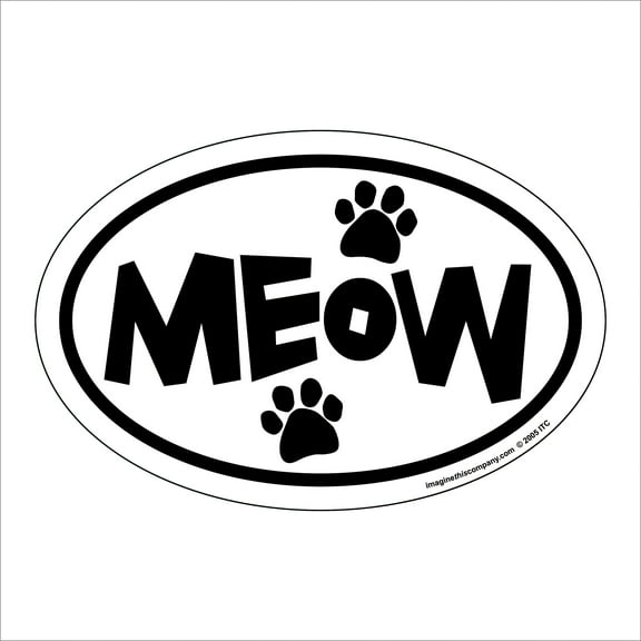 Meow Oval Magnet