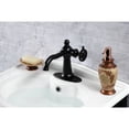 thumbnail image 2 of Kingston Brass KSD3540CG Fuller One-Handle Single-Hole Bathroom Faucet with Deck Plate and Push Pop-Up Drain, Matte Black, 2 of 7