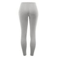 thumbnail image 3 of FashionMille Women's Solid Ribbed Knit Basic High Waisted Elastic Jersey Capri Length Leggings Pants, 3 of 6