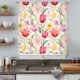thumbnail image 5 of Spring Tulip Sheer Curtains 72 Inches Long, Summer Floral Botanical Elegant Light Filering Curtains, Breathable Simi Curtain Privacy Drapes for Living Room Bedroom Lightweight Window Treatment, 5 of 9