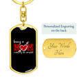 thumbnail image 3 of Being a Mom Makes Me Complete Stainless Steel or 18k Gold Premium Swivel Dog Tag Keychain, 3 of 16