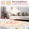 thumbnail image 2 of Ultra Soft Area Rug, Radiant Daisy with Layered Petal, Non Slip, Stain Resistant, Washable Area Rugs for Living Room, Bedroom(Pink, 5X7), 2 of 8