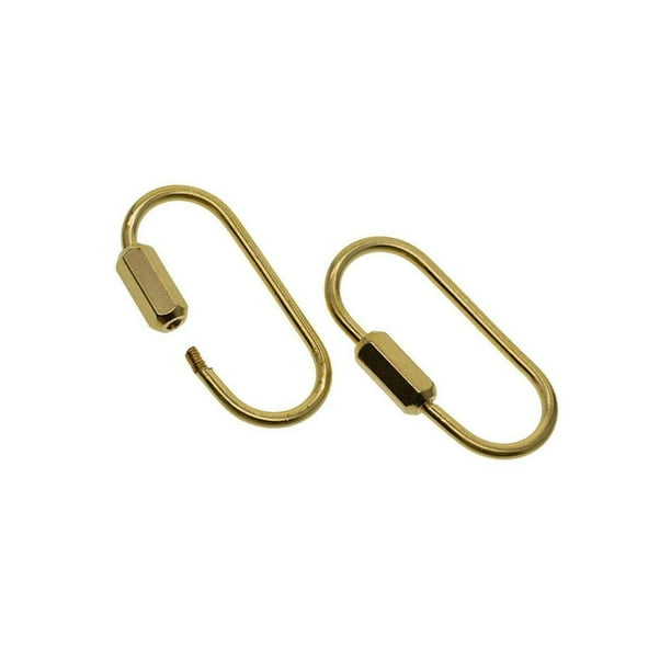 2/6Piece Brass Screw Lock Key Chain Ring Key Chain Screw Lock Creative