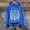 Blue, variant on Women's Skeleton Print Hoodie Long Sleeve Loose Fit Pullover Sweatshirt for Halloween Party Streetwear Casual Outfit Fall Winter Fashion Womens Hoodies Sweatshirts Brown S