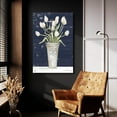 thumbnail image 6 of Epic Art 'Tulips on Navy I' by Cindy Jacobs, Acrylic Glass Wall Art, 24"x36", 6 of 9