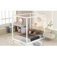 thumbnail image 5 of Canopy Platform Bed with Support Legs,White, 5 of 9