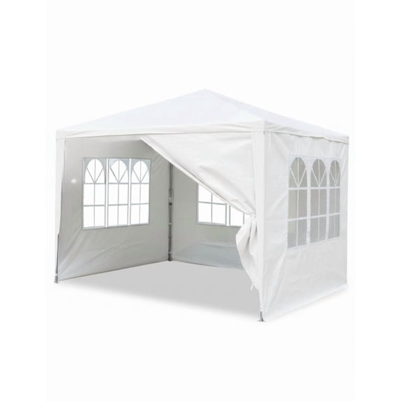 Carpa Plegable 3x3 Metros con Paredes y Ventanas | Toldo Blanco para Eventos, Jardín y Fiesta