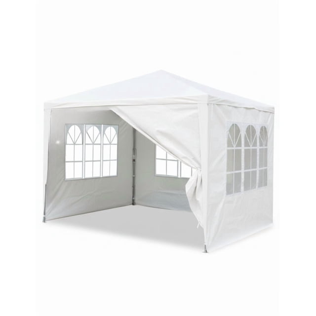 Carpa Plegable 3x3 Metros con Paredes y Ventanas | Toldo Blanco para Eventos, Jardín y Fiesta