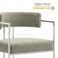 thumbnail image 3 of Side Dining Chair, Silver Brown, Fabric, Metal, Bar Pub Cafe Bistro Dining Kitchen Hospitality Restaurant, Modern Contemporary, HB37856, 3 of 10