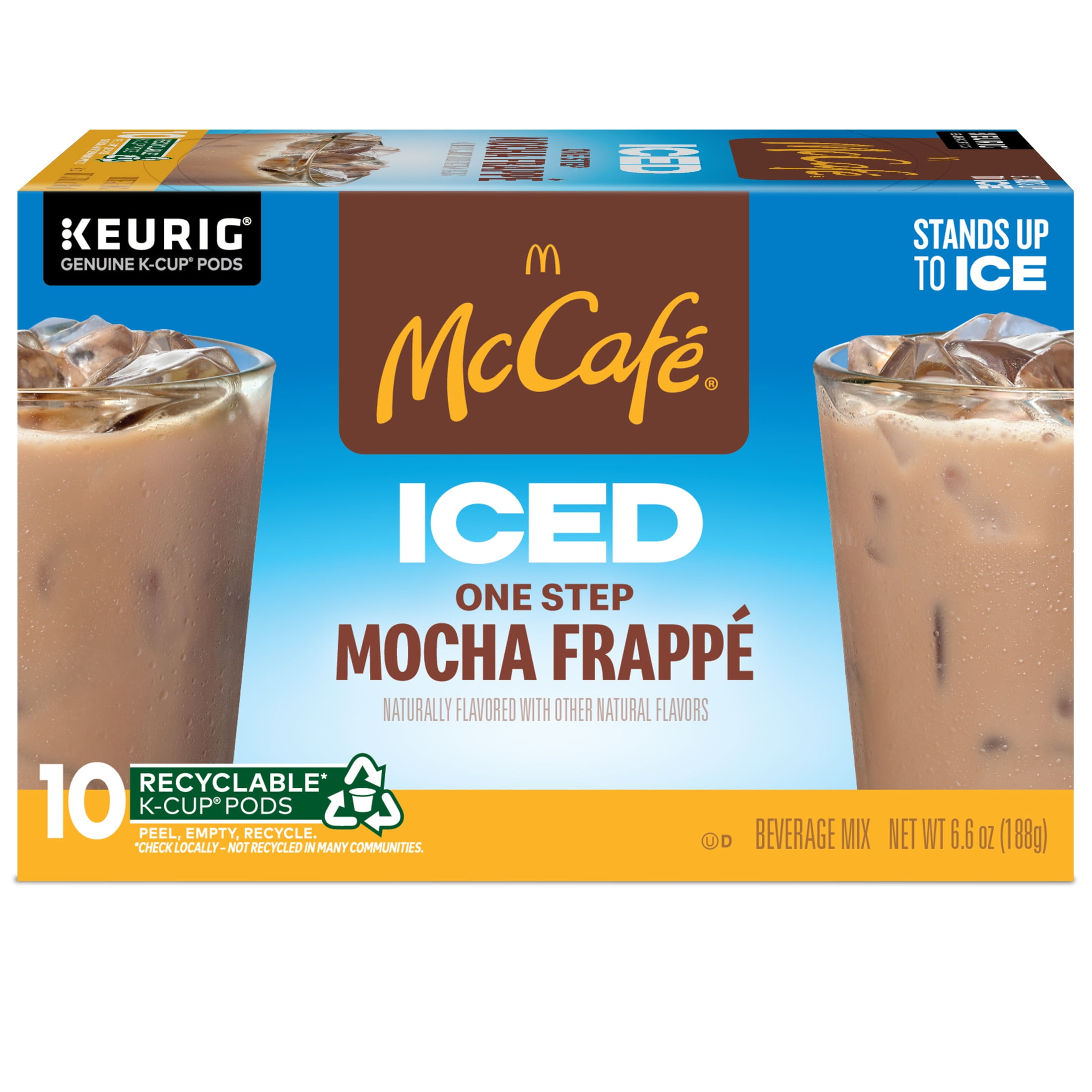 McCafe, ICED One Step Mocha Frappe K-Cup Coffee Pods, 10 Count
