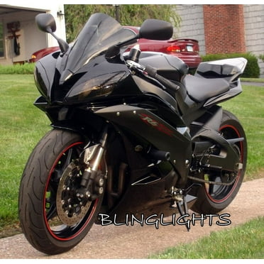 For 2010 2011 Yamaha R6 YZF-R6 Tint Protection Overlays for Headlamps Headlights Head Lamps Lights