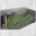 thumbnail image 6 of Taco Soft Flannel Fleece Throw Blanket, Mexican Dish with Tortilla Folded Veggie-Packed Yummy Doodle Taste Art, Cozy Plush for Indoor and Outdoor Use, 60" x 80", Mustard Turquoise Red, by Ambesonne, 6 of 6