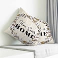 thumbnail image 3 of Home Sweet Pillow Covers 16x16 Inch Decorative Throw Pillow Cover, Wreath Botanical Farmhouse Plants Beige Sofa Pillowcases Accent Cushion Case Home Decor Bedroom Living Room, 3 of 6