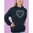 thumbnail image 2 of Amour Daisy Heart Hoodie Women -Image by Shutterstock, Female Small, 2 of 4
