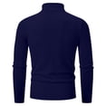 thumbnail image 3 of Miluxas 2025 Clearance! Mens Mock Neck Sweater Clearance Ribbed Slim Fit Long Sleeve Turtleneck Button Design Pullover Sweater, 3 of 3