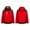 Red, variant on Unisex Solid Patchwork Zipper Hooded Jacket, Three-In-One Windbreaker, Detachable Hooded Mountain Coat