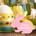 thumbnail image 3 of Easter Standing Table Decor Wooden Bunny Rabbit Tabletop Decoration Easter Decor Block Sign Table For Easter Home Party Supplies, 3 of 6