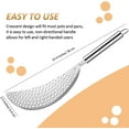 thumbnail image 2 of Stainless Steel Pot Strainer, Pasta Strainer Hand Held Pot Drainer with Handle, Crescent Pot Strainer Fits up to 9" Pots for Noodles Pasta Fruit Veggies(1pcs）, 2 of 6
