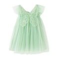 thumbnail image 2 of Toddler Girls Casual Dresses Summer Mesh Butterfly Fly Sleeve Tulle Party Dance Princess Dress Little Girl Clothes, 2 of 5