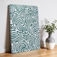 thumbnail image 3 of Green Swirling Lines Canvas Wall Art for Living Room, Curves Waves Modern Abstract Poster Print Painting for Bedroom Office Home Decoration Wall Pictures Prepare To Hang 16"x16", 3 of 9