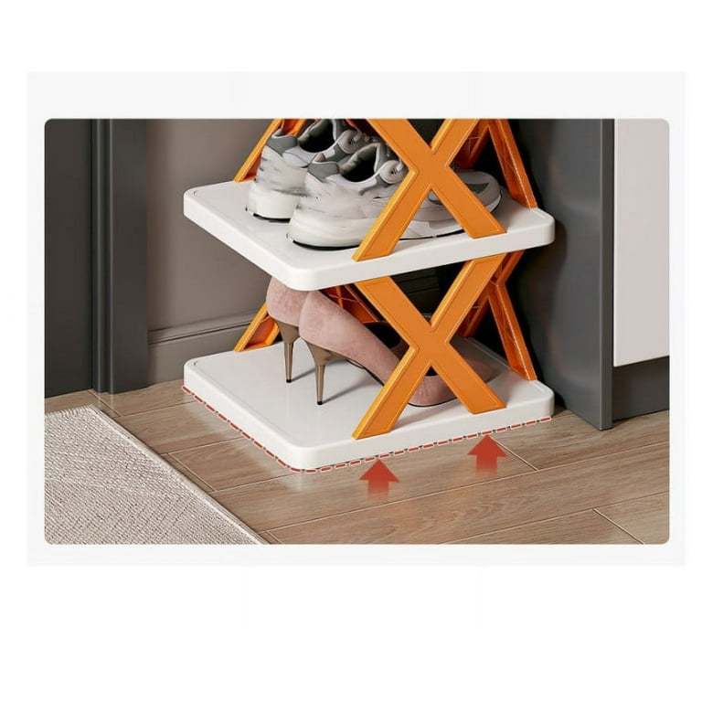 Multi-layers Portable Shoe Rack, Foldable Vertical Shoe Rack With