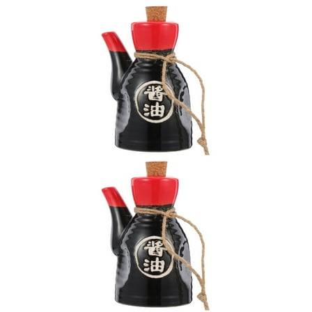 2 Pieces Juice Pour Vinegar Bottle Hold Soy Sauce Dispenser