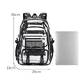 thumbnail image 3 of UJNDER Teen Girls Large Capacity Transparent Water-resistant Backpack Lightweight Double Shoulder Design for School Daily Use,Purple,Large, 3 of 7