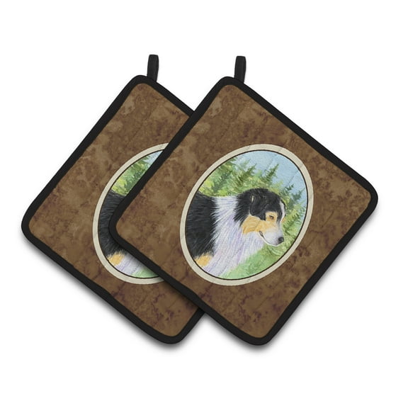 Caroline's Treasures Australian Shepherd Pair of Pot Holders