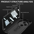 thumbnail image 5 of SaniMore for One Plus Open Case (7.82" 2023), Full Protection with Screen Protector, Adjustable Bracket Hinge Protection Foldable Kickstand Magnetic Shell, Slim Rugged for One Plus Open, Black, 5 of 13