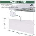 thumbnail image 3 of Eurmax Instant Sunwall for 10ftx3ft Pop up Canopy, 1 Pack Beige Canopy Sidewall, 3 of 7