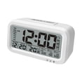 thumbnail image 4 of Reloj despertador digital, reloj digital de mesa, repetición electrónica de 12/24 horas, relojes despertadores digitales para aprender, sala de estar, blanco BLESIY Reloj despertador digital, 4 of 8