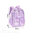 thumbnail image 4 of Gaexia Backpacks,Jelly Transparent Backpack for Students, Large Capacity Casual Daypack for School Commute Travel, Clear Backpack, 4 of 5