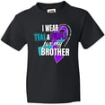 thumbnail image 3 of Inktastic Suicide Prevention I Wear Teal and Purple for My Brother Youth T-Shirt, 3 of 5