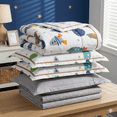 thumbnail image 3 of Say Yes Bedding Johanas Rocket Ship Kids Comforter Bedding Set, 100% Cotton Space Themed Comforter Set, Full/Queen Size, 3 of 5