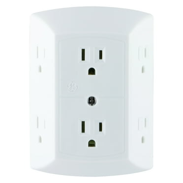 GE 6-Outlet In-Wall Adapter, Wall Tap, 50759