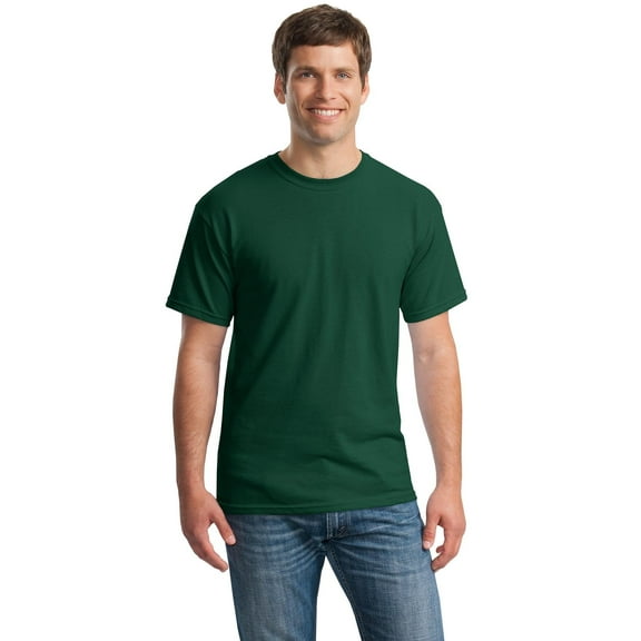 Gildan Mens Heavy Cotton T-Shirt (Pack of 12) 12 Forest Green