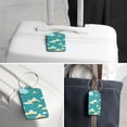 thumbnail image 6 of Square PU Leather Luggage Tags, 2 Pack, with Privacy Cover and Stainless Steel Ring - Suitable for Travel, Backpack, Handbag - Bag Tags, Handbag Tags Clouds, 6 of 7