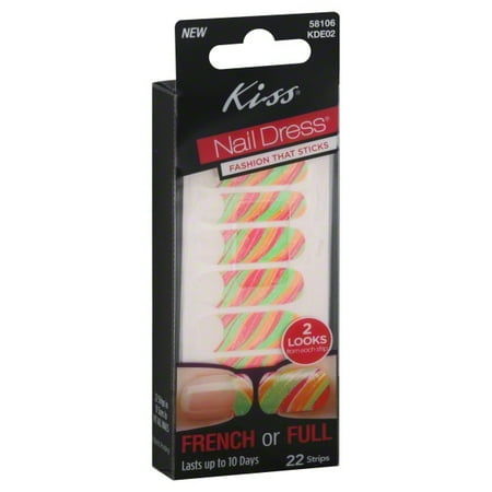 Kiss Products Kiss Nail Dress Nail Strips, 22 ea
